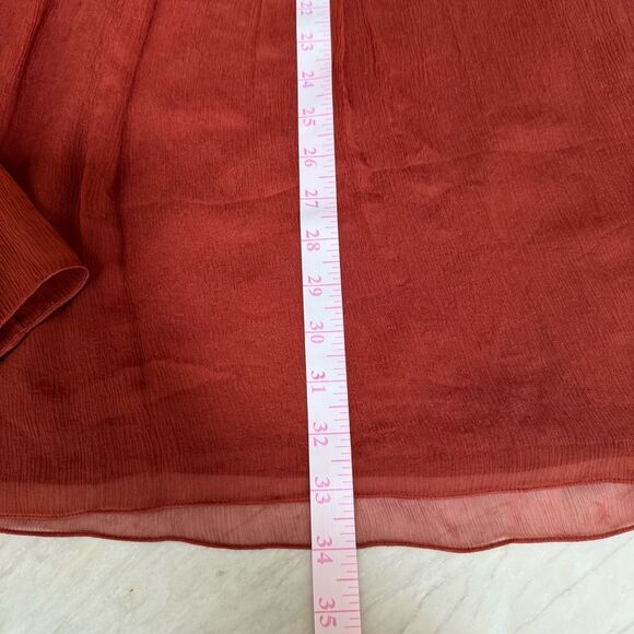 LAUNDRY By Shelli Segal 100% silk Burnt Orange Strapless Dress size 2 NWT - Picture 8 of 8